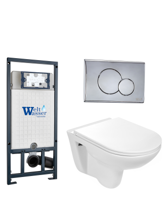 Унитаз с инсталляцией WeltWasser MARBERG 507 + BAARBACH 004 GL-WT + MAR 507 RD