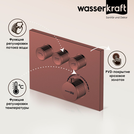 Asphe 7748 Thermo Термостатический смеситель для ванны и душа WasserKRAFT