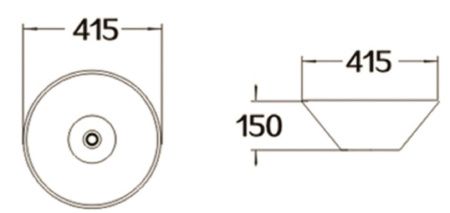 Раковина SantiLine SL-1068 42х42 белая