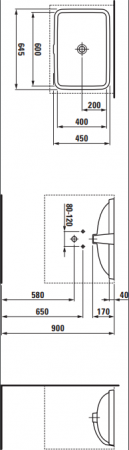 Умывальник Laufen Pro S 8119694001091 60x40