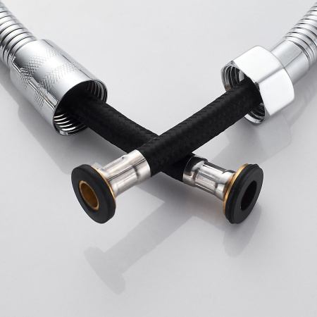 Комплект инсталляции Berges Аtom Line 410 с хромированной кнопкой, унитаз Lavinia Boho One Rimless 3302004R с крышкой, смеситель с гигиеническим душем Rose R1505F-2 и держатель для туалетной бумаги Rose RG1705, хром