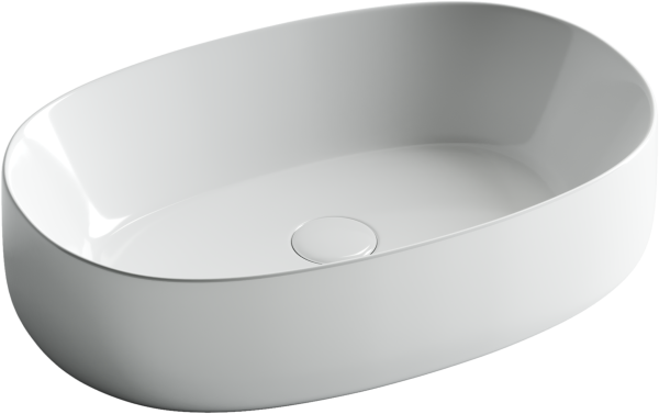 Умывальник чаша накладная овальная Ceramicanova Element 540*350*145мм, Белый, CN5023