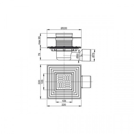 Душевой трап AlcaPlast APV3344