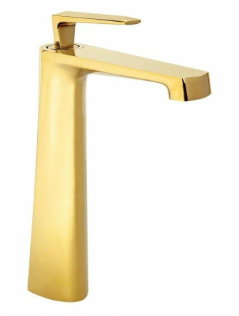 Cмеситель для раковины Высокий Hansberge H2068 Золото глянец