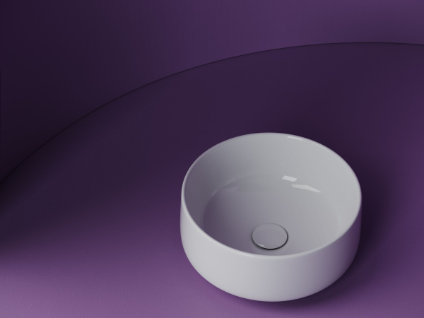 Умывальник чаша накладная круглая Ceramicanova Element 355*355*150мм, Белый, CN5047