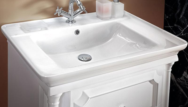 Тумба под умывальник Belux Дуглас Н 75-02 Белый глянцевый