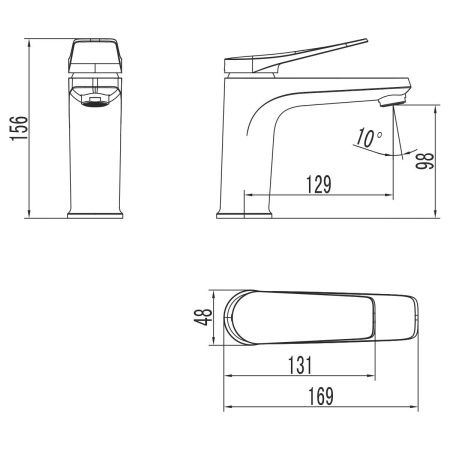 Смеситель Lemark Bronx LM3706GM для раковины