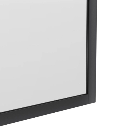 Стеклянная перегородка, шторка на борт ванны Reflexion RX14070CBL-03 140х70см фиксированная, прозрачное закаленное стекло 8мм, черный профиль