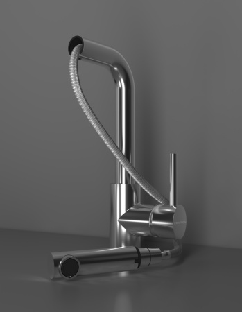 Смеситель для кухни Paulmark KASSEL Ka214311-308, чёрный