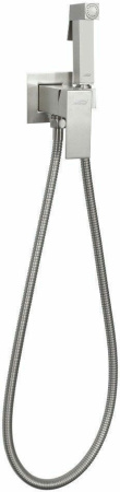 Смеситель встраиваемый с гигиеническим душем Hansberge H3077 Никель