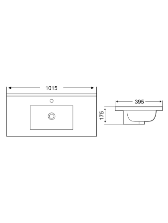 Раковина врезная WeltWasser WW SK DEILBACH 7517-100 MT-BL