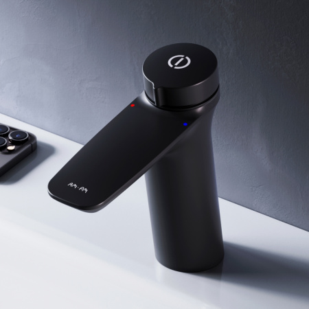 F50A02522 Inspire V2.0, TouchReel Смеситель для умывальника AM.PM, излив 125 мм, черный.