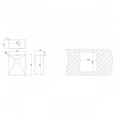 Мойка ТЕКА SQUARE 340.400