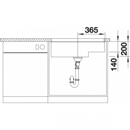 Кухонная мойка Blanco SUBLINE 700-U Level SILGRANIT отводная арматура InFino Темная скала