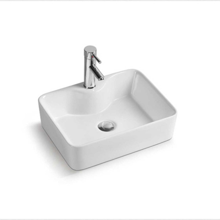 Раковина керамическая Vincea VBS-127, 475*365*130, накладная, цвет белый