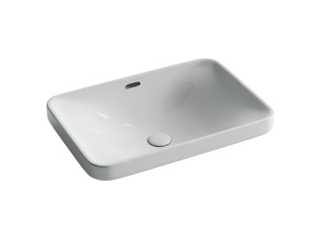 Умывальник прямоугольный встраиваемый сверху в столешницу Ceramicanova Element 605*415*185мм, Белый, CN5041