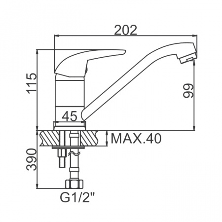 Смеситель для мойки Ledeme H38-B L4538-B