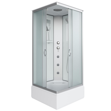 Душевая кабина Niagara Classic NG-1108-14G (90х90х215) средний поддон(26см),стекло матовое,4 места с полкой