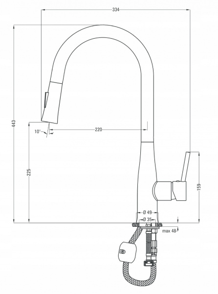 Смеситель для мойки Deante Lukrecja BDH B720