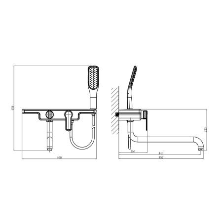Смеситель для ванны D&K Berlin DA1453312, зеленый