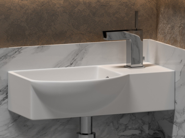 Умывальник подвесной прямоугольный  с крепежом Ceramicanova Element 400*220*120мм, Белый, CN6039L