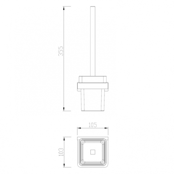 Ершик для унитаза Abber Westen AA1732G Золото матовое