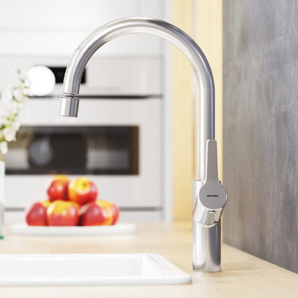 310722000 Eclipse, Смеситель для кухни Damixa с двухрежимным регулируемым аэратором, хром