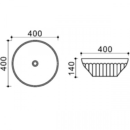 Раковина MELANA MLN-T4022-G28 (золото)