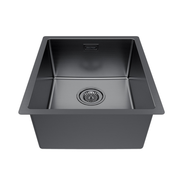 Мойка Paulmark LASSAN 38 UNI LA38-GM 380х440х200 мм, нержавеющая сталь, вороненая сталь