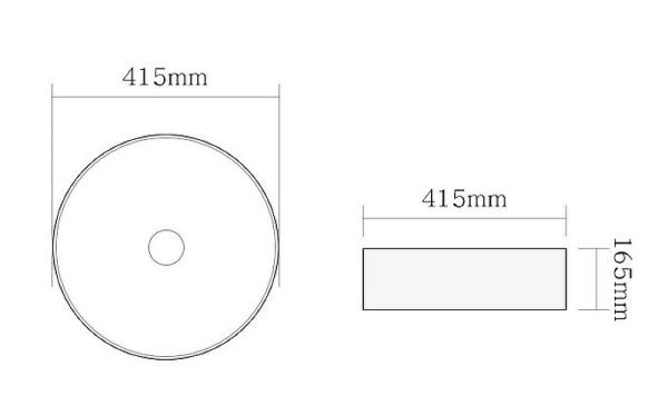 Раковина SantiLine SL-1057MB 42х42 матовая черная