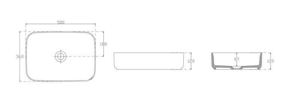 Раковина ISVEA Infinity накладная 500*360*120 цвет синий матовый 10NF65050SV-2Z