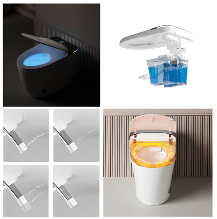 Унитаз ERSILIA Smart напольный с дистанционным управлением Ceruttispa CT10616 (680x400x470)