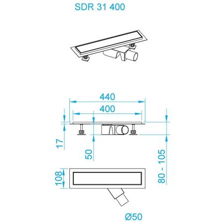 Душевой трап RGW SDR-31B 47213140-04