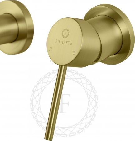 Cмеситель для раковины FILARETE Roun FL4020 (Матовое золото)