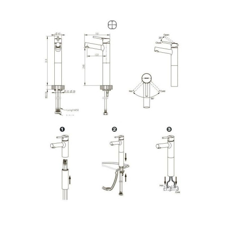 Смеситель для умывальника Bravat Palace F1172217CP-A-RUS