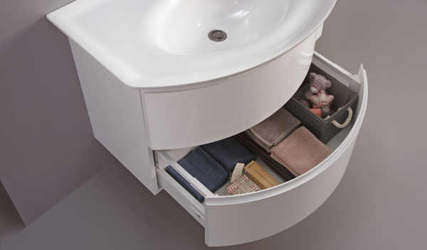 Тумба под умывальник Belux Версаль подвесная 81-02, белый глянцевый