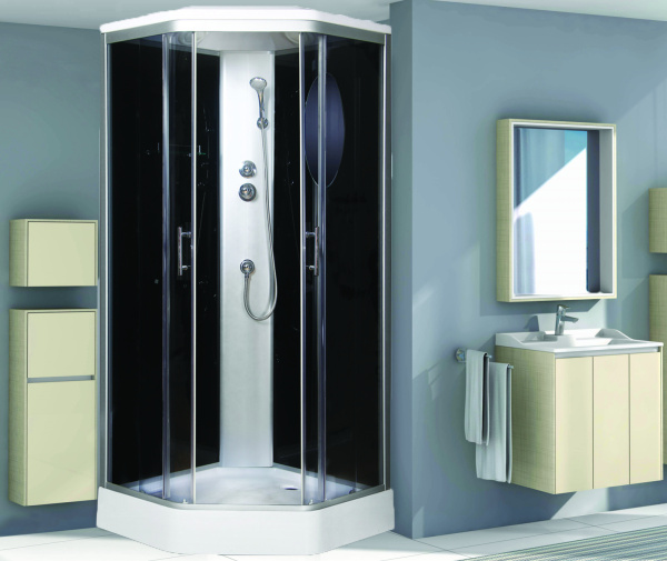 Душевая кабина Niagara Ultra NG-2506-01 (90х90х220) низкий поддон(16см),стекло тонированное,4 места