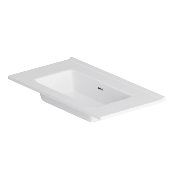 M7BWCC0802WG Sense, Раковина мебельная AM.PM, керамическая, 80 см, встроенная, цвет: белый, глянец