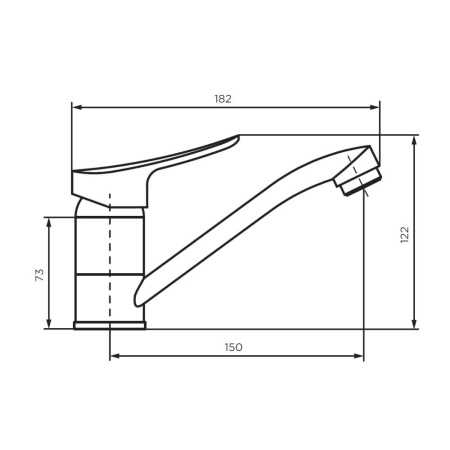 Смеситель для умывальника Dorff D1000000 Norma с поворотным изливом