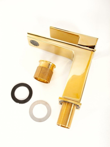 Cмеситель для раковины Hansberge H1070 Золото глянец