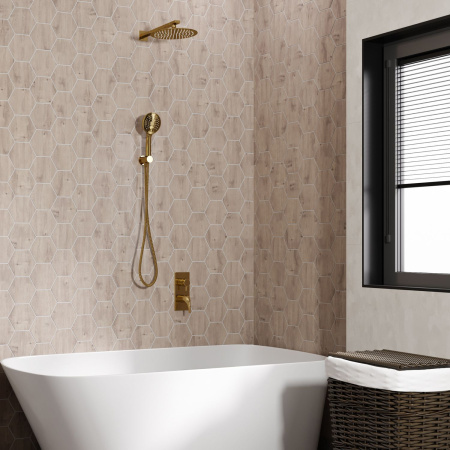 A71207 Встраиваемый комплект для душа WasserKRAFT с верхней душевой насадкой и лейкой