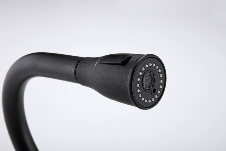 Смеситель для кухни Paulmark LANGE La214212-418, черный металлик