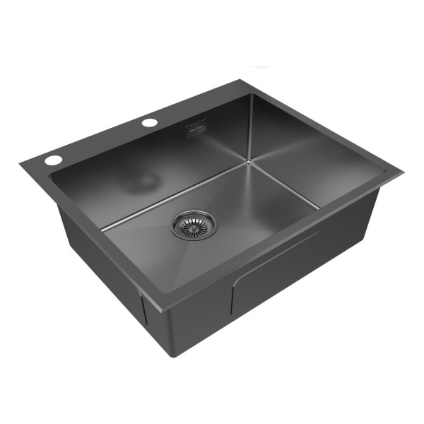 Мойка Paulmark KRONER-EDGE 59 PM775951-GM 510х590х200 мм, нержавеющая сталь, вороненая сталь
