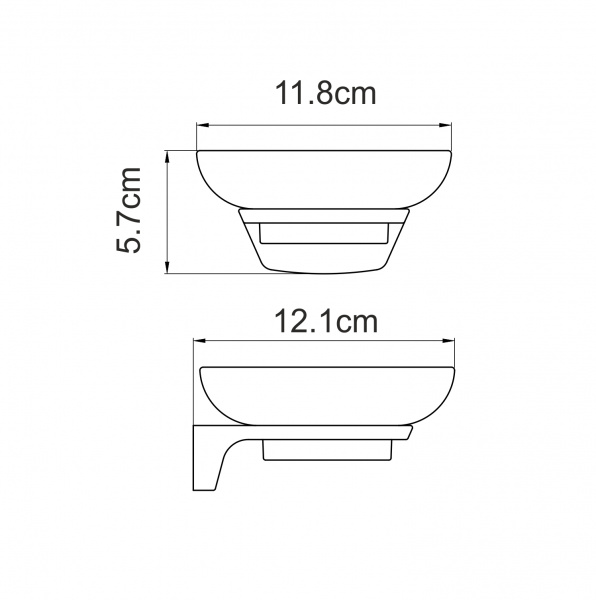 Комплект аксессуаров для ванной комнаты WasserKRAFT Aisch (мыльница, подстаканник, дозатор)