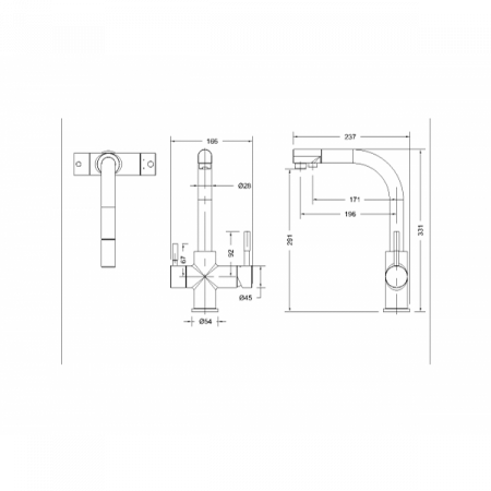 Смеситель для мойки Bravat Palace F729261CP-RUS