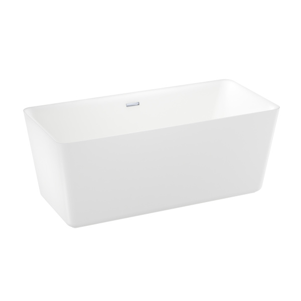 Акриловая ванна в наборе 4 в 1: отдельностоящая ванна, ножки, экран, слив-перелив Wellsee DeSire 231502001