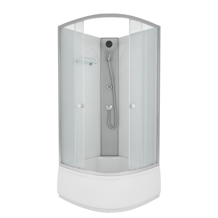 Душевая кабина Niagara Eco E90/40/MT/BK (90х90х195) высокий поддон(40см),стекло матовое,4 места