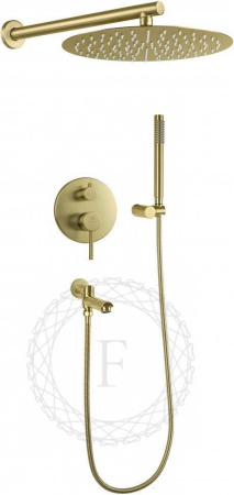 Душевая система скрытого монтажа FILARETE Roun FL1020 (Матовое золото)