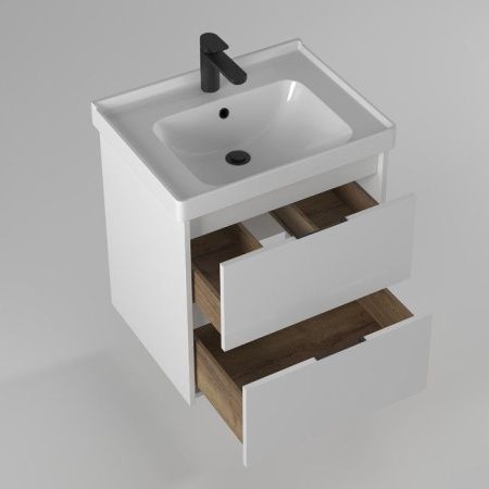 Тумба подвесная BRIZ Вена 60 с умывальником Грэйс, 239 03-18060-15 00 БЕЛ