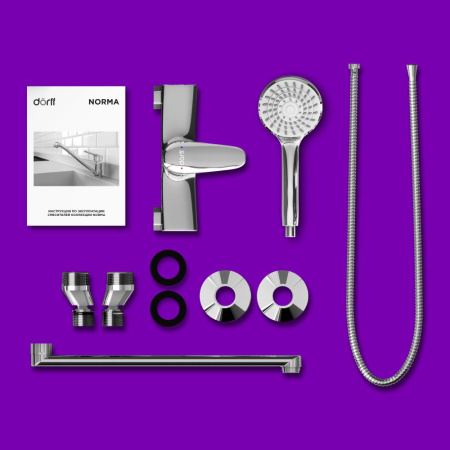 D5095000 Ultra Смеситель для ванны и душа AM.PM с универсальным изливом и душевым набором